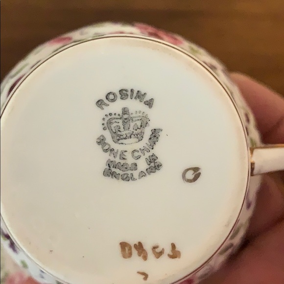 Vintage Rosina Pink Roses Cup and Saucer Set - Picture 3 of 8